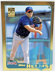 2001 Topps GOLD 50 YEARS 0123/2001 WES HELMS #T93 Atlanta BRAVES